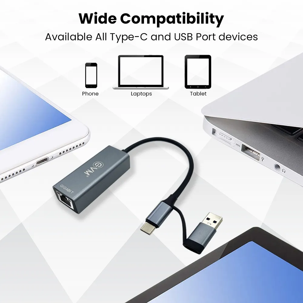EVM Type-C + USB to Giga Lan Converter (GL2) view 5